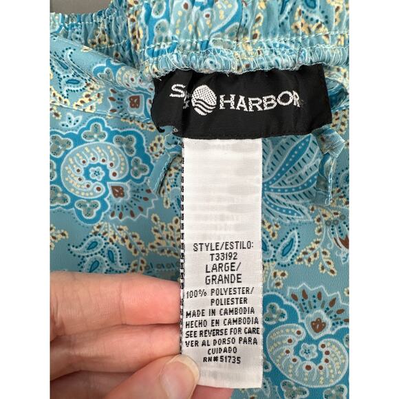 90s Vintage Skirt Women Large Blue Midi Paisley Boho Bohemian Cottagecore Pastel - Picture 2 of 8